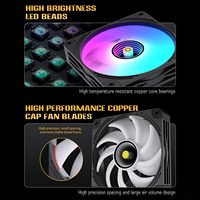 LOVINGCOOL Nouveau Design 5 Cuivre Caloduc CPU Cooler Super Forte Performance de Refroidissement RGB FAN LED Light PC Case Aluminium Radiateur