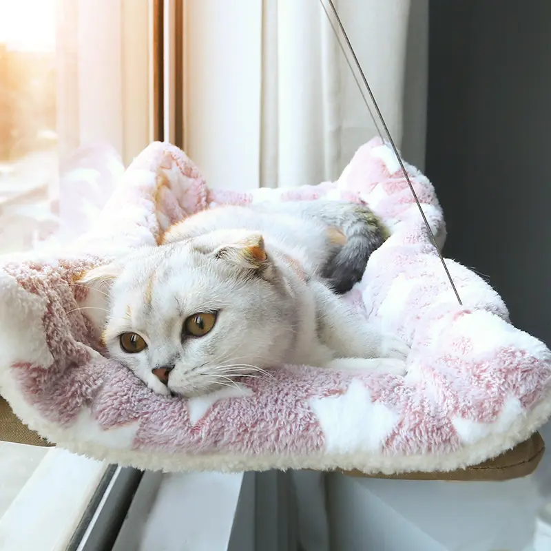 Custom Best quality Pet product Soft Shelf Supplies Detachable Bearing 20kg cat window hammock