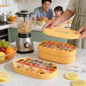 2 Pack Silicone Ice <b>Cubes</b> Maker with Lid,Easy-Release Ice <b>Cube</b> Trays for Freezer, DIY Homemade Ice <b>Cubes</b> Mold for Whiskey,Coffee - Product Image 4