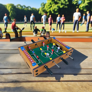 Mini Calciobalilla in Legno Marrone per Bambini, Tavolo da Calcio da Interno Facile da Trasportare - GB0332-S con Servizio OEM, Accessorio per Gioco Baby Foot - Product Image 4