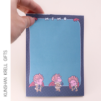 Kunshan krell – papeterie autocollante personnalisée, notes autocollantes mignonnes, bloc-notes auto-adhésif, anime