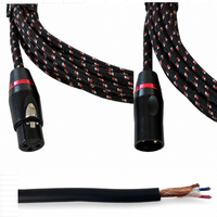 Câble de microphone XLR mâle-femelle OEM CH-R034 en tweed avec blindage spiralé, gaine en PVC et conducteur en cuivre sans oxygène