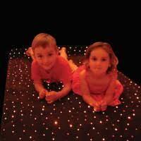 Tapis à fibres optiques lumineux LED phosphorescent Tapis de sol ciel étoilé avec télécommande WIFI Musique pour la maison KTV ou le bureau