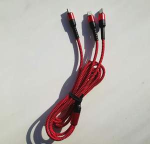 3in1 Loại-C 3A sạc nhanh nylon bện cáp dữ liệu 1.2m chiều dài phù hợp với tất cả các loại điện thoại di động điện tử Sản phẩm bán chạy nhất - Product Image 6