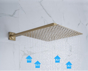 Moderne thermostat ische Dusch systeme Dusch armatur Set gebürstet Gold Dusche <span class=keywords><strong>Combo</strong></span> - Product Image 6