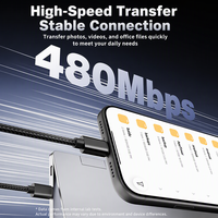 Câbles de charge rapide en nylon tressé Type-C vers Type-C 60W avec certification CE RoHS pour divers téléphones mobiles