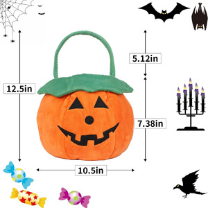 Bolsa de Peluche Extra Grande y Suave para el Festival de los Fantasmas, para Halloween, Regalo de Dulces para Niños, Bolsa de Calabaza, Accesorio para Decoración de Fiestas - Product Image 4