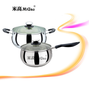 Stainless Steel Soup <b>Pot</b> 2.1-3L <b>Induction</b> Compatible With Glass Lid <b>For</b> Cooking - Product Image 2