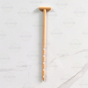 32.3cm outil d'ameublissement de sol en bambou conception d'insertion de fourche pour les plantes en pot parterres de fleurs outil de culture de jardinage - Product Image 6