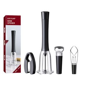 Ensemble créatif d'ouvre-bouteille à <span class=keywords><strong>vin</strong></span> rouge à pression d'air avec <span class=keywords><strong>bouchon</strong></span> et coupe-papier en alliage d'aluminium – Idéal pour un cadeau - Product Image 1