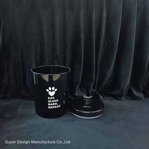 Pot de friandises pour chiens de couleur unie, matériau en céramique et mélamine avec bande d'étanchéité, Test FTA FLGB réussi - Product Image 2