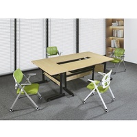 Bureau moderne en métal, structure en acier, extensible, convertible, pliable, hauteur réglable, table de conférence rectangulaire, mobilier de bureau