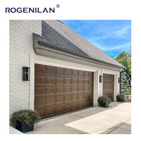 Vente chaude Portes de garage à vue complète Aluminium trempé plexiglas Panneau sandwich électrique Porte de garage sectionnelle