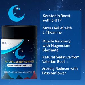 เยลลี่ช่วยการนอนหลับสูตรธรรมชาติ OEM ขายดี พร้อม 5-HTP, แอล-ธีอะนีน, แมกนีเซียม และสารสกัดจากรากวาเลอเรียน ปราศจากเมลาโทนิน - Product Image 3