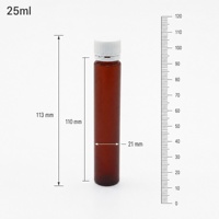 Flacons en plastique brun PP de 25 ml pour médicaments, emballage pharmaceutique sécurisé pour capsules et comprimés liquides