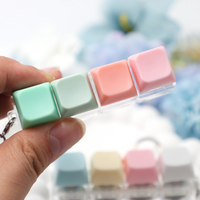 Porte-clés cube anti-stress léger en plastique LED personnalisé avec logo promotionnel, jouet sensoriel clavier