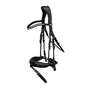 Horse Bridle Black-Cob Model Wholesale Handmade Full Size Leather Reins Durable <b>Equestrian</b> Tack Riding Training - Product Image 1