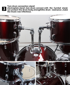 GE1335 Juego de Batería Acústica de 5 Piezas Directo de Fábrica con Certificación CE, Diseño Compacto para Principiantes y Profesionales - Product Image 3