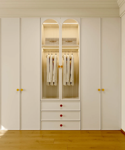 Armadio su Misura in Legno Massello Durevole ed Ecologico con Ante in Acrilico Finitura UV, Sistema Guardaroba Integrato <span class=keywords><strong>per</strong></span> Camera da Letto Moderna - Product Image 2