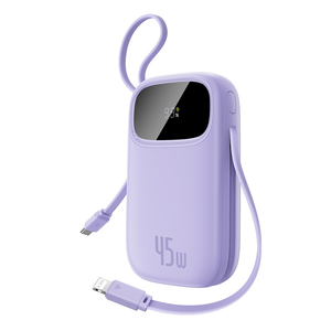 Banque d'alimentation <span class=keywords><strong>Baseus</strong></span> 45W 20000mAh avec câble USB-C et IP rétractable intégré 10000mAh pour iPhone 17 16 15 Samsung S25 Xiaomi Poco - Product Image 4