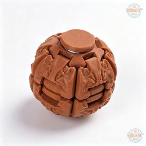 Juguete de frutas impreso en 3D para la punta de los dedos, juguete de mesa flexible para aliviar el estrés, bola giratoria con resorte - Product Image 4
