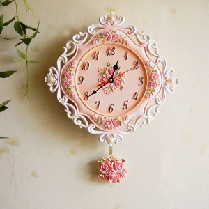 Su misura della decorazione della casa di <span class=keywords><strong>Grandi</strong></span> <span class=keywords><strong>Dimensioni</strong></span> Rosa Moda <span class=keywords><strong>Vintage</strong></span> Rustico Orologio <span class=keywords><strong>Da</strong></span> <span class=keywords><strong>Parete</strong></span> In Resina - Product Image 6