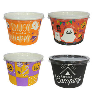 La coutume à mur unique biodégradable de tasses de papier de crème glacée de catégorie comestible a imprimé 3oz 5oz 8oz jetable - Product Image 4