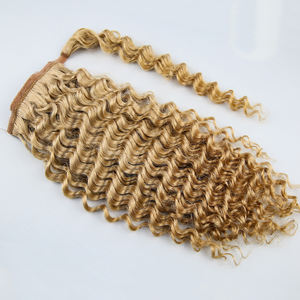 <span class=keywords><strong>Queue</strong></span> <span class=keywords><strong>de</strong></span> <span class=keywords><strong>cheval</strong></span> bouclée Blonde <span class=keywords><strong>platine</strong></span> 100 cheveux humains bruts Deep Wave longues Extensions <span class=keywords><strong>de</strong></span> bande magique à Clip - Product Image 3