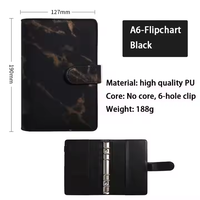 Carnet de notes en cuir personnalisé PU marbre A6 couverture rigide imperméable budget de luxe planificateur classeur