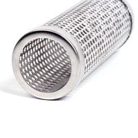 Tube de fumée pour barbecue en acier inoxydable 304 perforé, de petite taille, avec écran, pour petit barbecue
