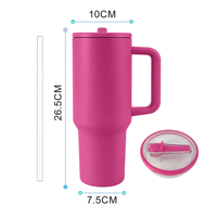 Vaso de Acero Inoxidable de 40oz con Recubrimiento en Polvo y Pajita para Grabado Láser, ¡Gran Venta en Almacén de EE. UU.!