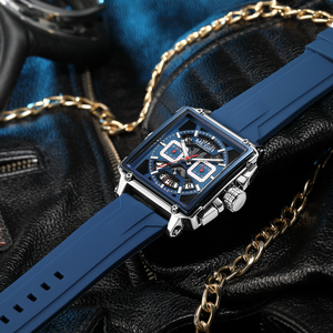 MEGIR 2233 <span class=keywords><strong>Orologio</strong></span> da <span class=keywords><strong>Uomo</strong></span> con Quadrante Quadrato alla Moda, Cinturino in Silicone <span class=keywords><strong>Giallo</strong></span>, <span class=keywords><strong>Orologio</strong></span> al Quarzo Luminoso, <span class=keywords><strong>Orologio</strong></span> Sportivo Analogico da Polso per <span class=keywords><strong>Uomo</strong></span> OEM - Product Image 6