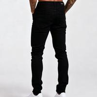 Pantalon en jean vintage taille mi-haute de haute qualité, personnalisable, coupe slim pour hommes, effet amincissant
