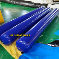 Tube de barrière de route gonflable de couleur blanche sur mesure de 20m de long à vendre, tube d'amortisseur en vinyle Inflatasble long à vendre