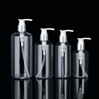 Promo! Botol Plastik Kemasan Kosmetik 300ml 500ml Silinder dengan Trigger Sprayer Warna Coklat Hijau Bening untuk Perawatan Rambut dan Toner Spray