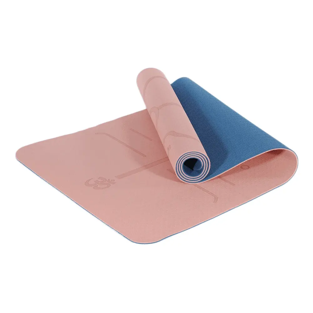 Sansd biologisch abbaubarer Luxus-Yoga-Mat 6mm individuelles Logo Uv-Druck umweltfreundliche doppelschichtige TPE-Yoga-Matte