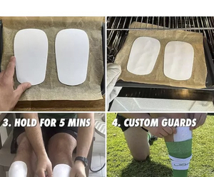 Hoja de férula termoplástica reutilizable ortopédica, espinilleras protectoras de fútbol para fútbol - Product Image 4