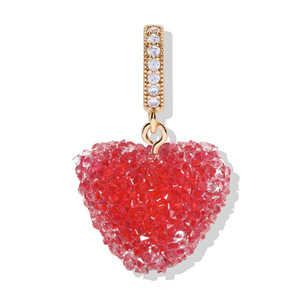 2025 à la mode Macaron couleur coeur <span class=keywords><strong>amour</strong></span> breloques acrylique pendentif collier accessoires <span class=keywords><strong>pour</strong></span> femmes fabrication de bijoux - Product Image 5