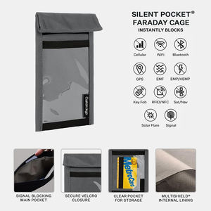 กระเป๋าฟาราเดย์สำหรับกุญแจรีโมทแบบพกพา พร้อมวัสดุไนลอนกันน้ำและป้องกันสัญญาณ สำหรับกุญแจรีโมท นาฬิกาอัจฉริยะ - Product Image 6