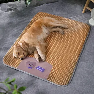 Универсальный летний коврик для домашних животных, охлаждающий и охлаждающий коврик для кошек и собак, быстрый безопасный коврик из ротанга