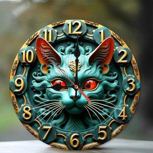 Round Wooden Wall <b>Clock</b> 25cm Wood Grain Dial Silent Non Ticking Home Bedroom Study Room Decor - Product Image 1
