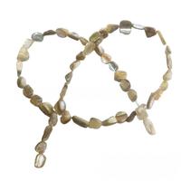 Perles irrégulières en coquille d'ormeau avec trous pour bijoux et rideaux Accessoires de décoration bricolage