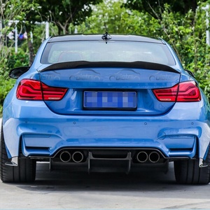 ชุดแต่งคาร์บอนใหม่สำหรับ F80 M3 F82 M4 สไตล์ PSM สีดำ ชุดเต็ม ประกอบด้วยกันชนหน้า/หลัง สเกิร์ตข้าง ดิฟฟิวเซอร์ สปอยเลอร์ สปลิตเตอร์ - Product Image 4