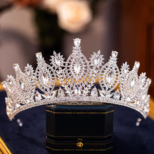 Toptan Yüksek Kaliteli Kristal Doğum Günü Başlığı Vintage Kraliçe Saç Aksesuarları Balo Partisi Taçları Gelin Saç Aksesuarları - Product Image 5