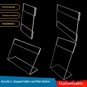Support <span class=keywords><strong>de</strong></span> Présentation <span class=keywords><strong>de</strong></span> Cartes <span class=keywords><strong>de</strong></span> Table en Acrylique Transparent Moderne en Forme <span class=keywords><strong>de</strong></span> L (A5/A6) pour Étiquettes <span class=keywords><strong>de</strong></span> Prix <span class=keywords><strong>de</strong></span> Supermarché - Modèle L001 (Vente en Gros) - Product Image 3