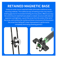 Support magnétique STARCN sans fixation pour billes d'acier, double usage pour billes d'acier et flèches, repose-flèches en alliage d'aluminium à fixation par vis