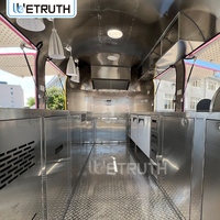 Wetruth Remorque de vente alimentaire mobile extérieure en acier inoxydable, équipement de cuisine pour boulangerie, burgers et fruits, à vendre