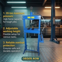 Presse d'atelier en acier de 20 tonnes, directement de l'usine, pour la réparation de carrosserie automobile, machine hydraulique économique avec certification CE
