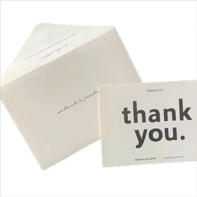 Оптовая продажа, деловой конверт и набор карт с благодарностью, Спасибо за ваши покупаемые карты с логотипом, спасибо за деловую открытку