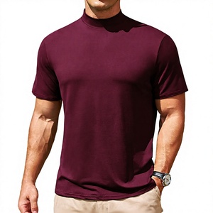เสื้อยืดคอเต่าแขนสั้นผู้ชายเสื้อยืดลำลองน้ำหนักเบา - Product Image 1